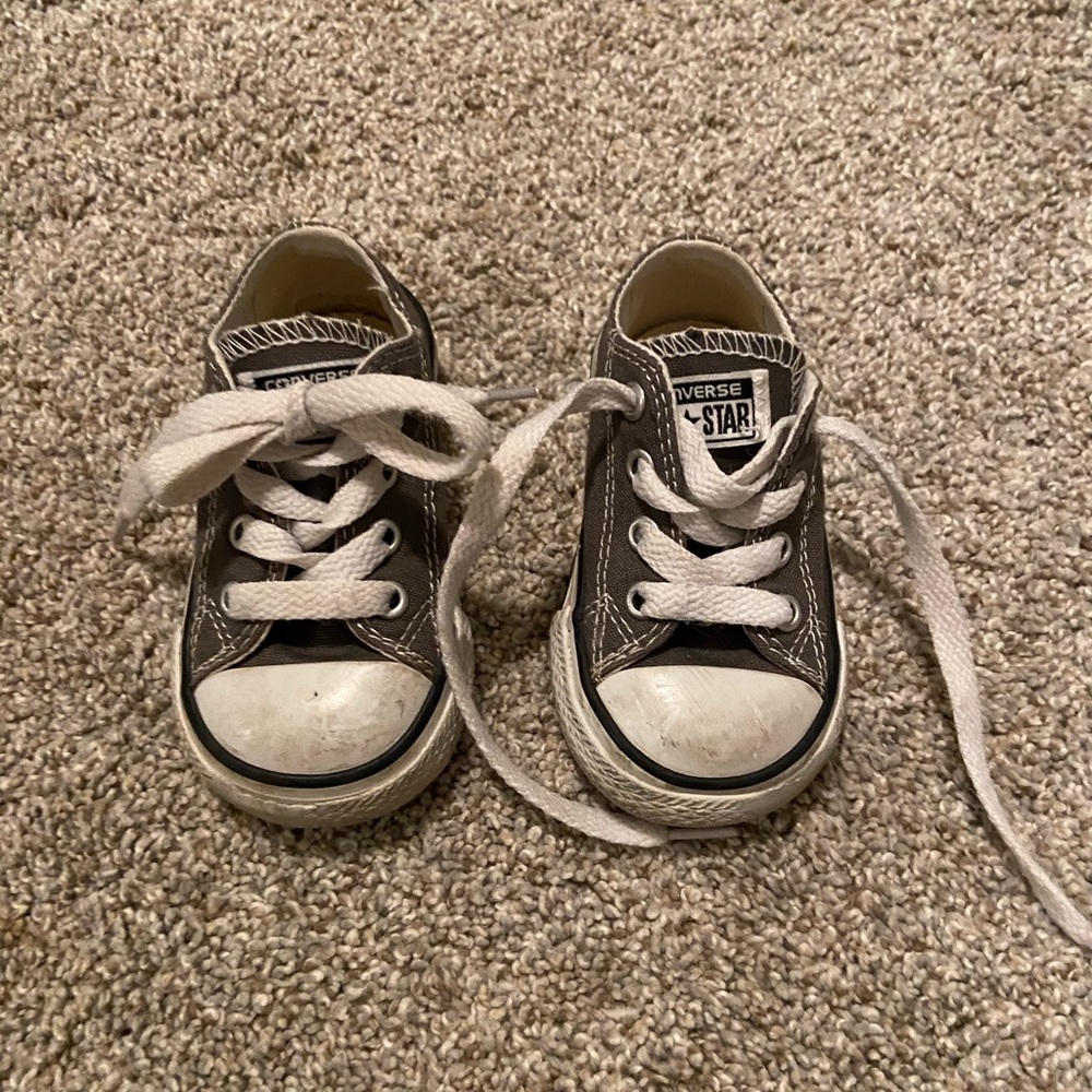 Gray Converse sneakers for toddler